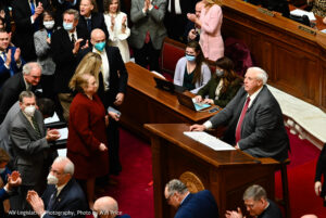 Justice recounts state's progress and offers some proposals during his State of the State Address
